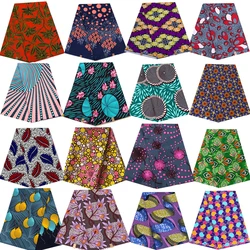 Africa Ankara Prints Batik Fabric Real Wax Patchwork Sewing Dress Artwork Accessory Party Dress Material 1Yard 100% Polyester