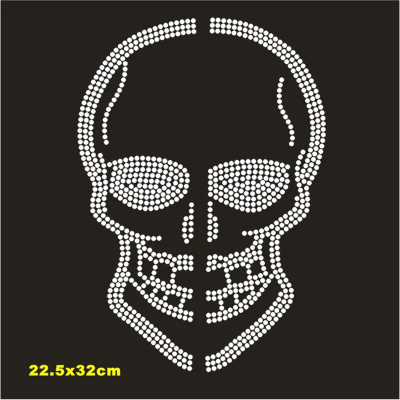 

Rhinestone Heat Transfer Designs Sweater Strass Hotfix Custom Skull Patches Iron On Sticker Crystals And StonesCrafts Decoration