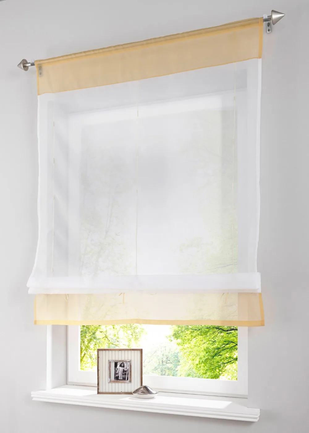 Pastoral Roman Curtains Solid Sheer Window Tulle Curtain For the Kitchen Living Room Bedroom Windows Balcony Voile short curtain