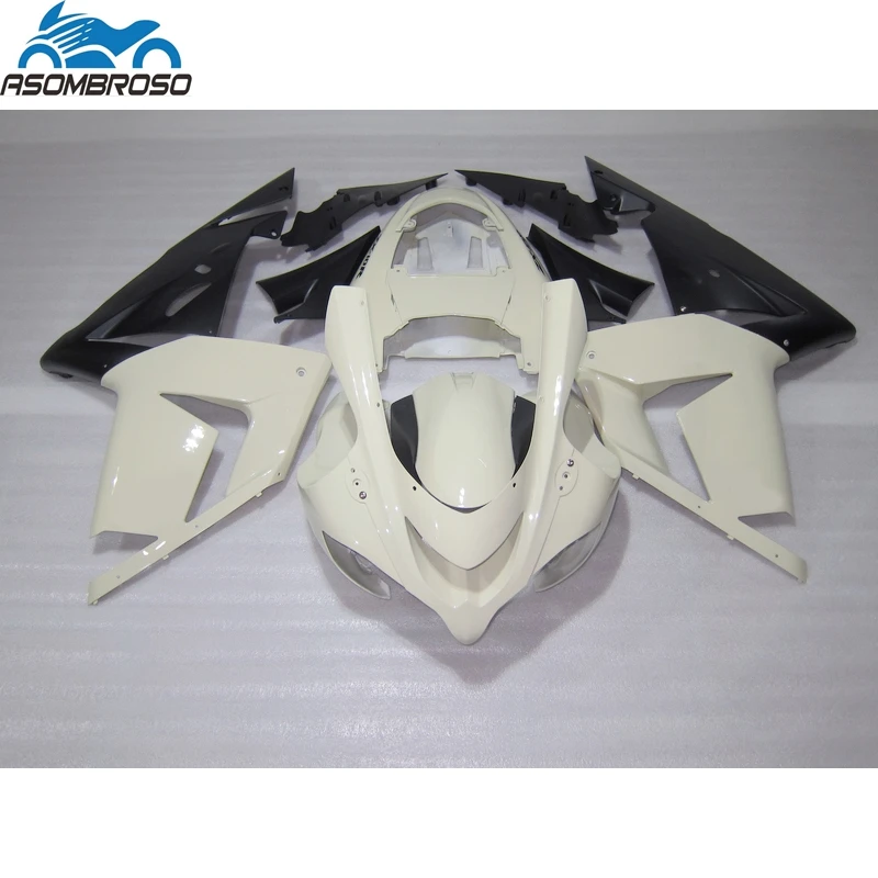 

High Quality Motorcycle Bodyparts for Kawasaki Ninja ZX10R fairing kit 2004-2005 white black fairing set zx10r 04 05 GU52