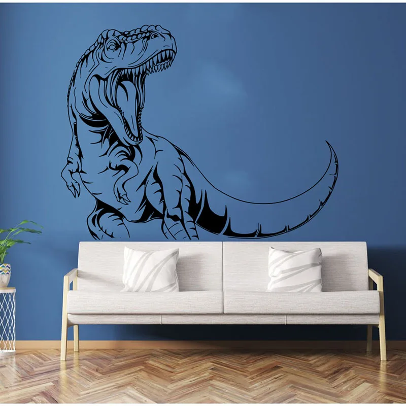 Large T-Rex Dinosaur Animal Wall Sticker Kids Room Playroom World Zoo Jungle Wall Decal Bedroom Vinyl Decor