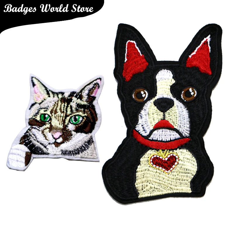 High-end Fashion Cat Duck Bullfight Dog Anime Icon Embroidered Applique Patches for Clothing DIY Sew up Badge on the Backpack