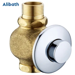 Toilet Flush Valve Manual Bathroom Stool Brass Valve Self-Closing Flush Time-Extended Press Type In Wall Delay Urinal.