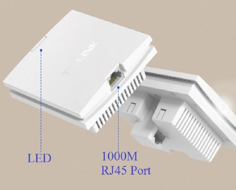 Dual Band 1800Mbps in Wall AP WiFi6 project Indoor AP 802.11AX WiFi 6 Access Point 2.4GHz 574Mbps 5GHz 1201Mbps PoE PowerSupply