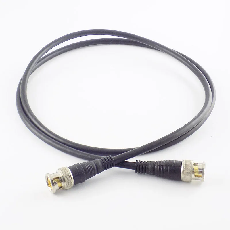 0.5M/1M/2M/3M BNC Extension Cord Cable BNC Male To Male Adapter Cable For CCTV Camera Home Security BNC Connector High Quality