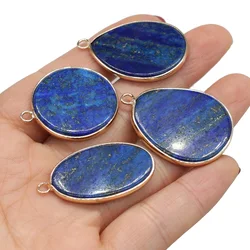1pcs Natural Stone Lapis Lazuli Charms Pendants Water Drop Shape for DIY Jewelry Making Nacklace Accessories Women Gift