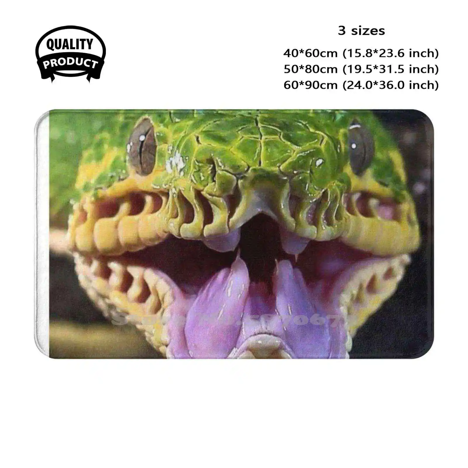 Snake Face Mask Soft Cushion Home Carpet Door Mat Car Rug Southside Serpents Python Viper Reptile Brown Tree Snake Cat Snake