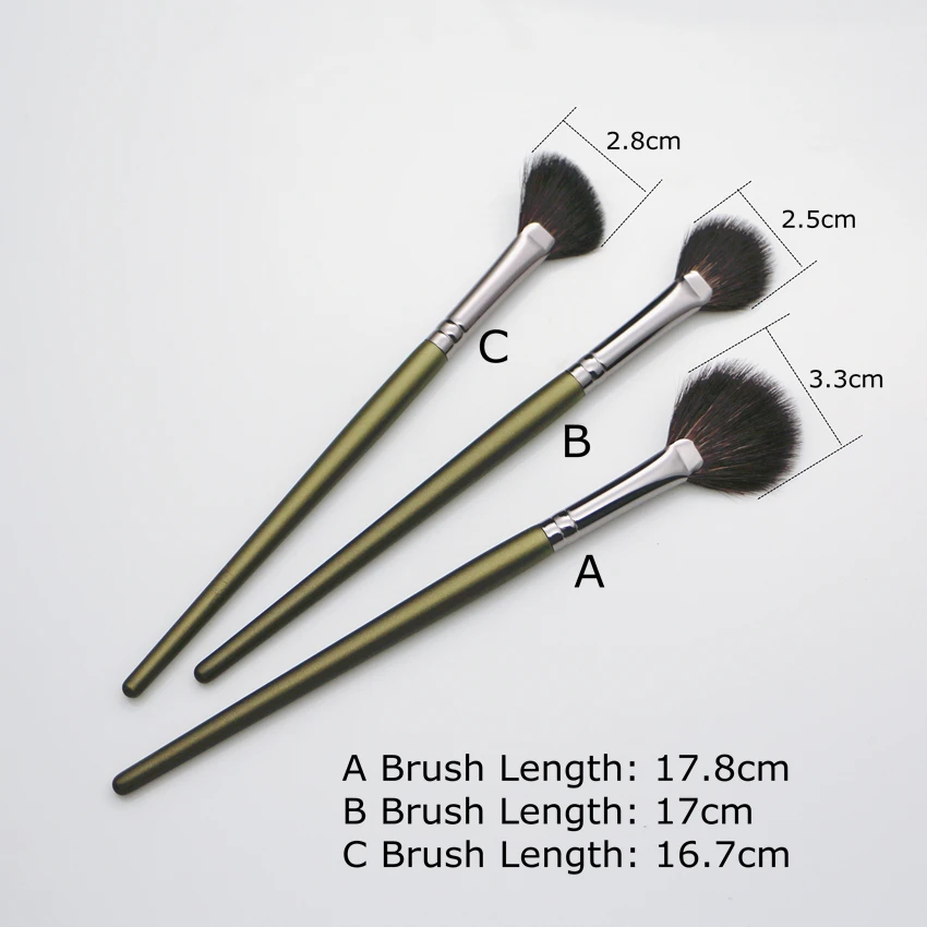 Fan Makeup Brushes Highlighter Top Goat Hair High Quality Eye Shadow Blender Contour Eyebrow Eyeshadow Powder Make Up Brush