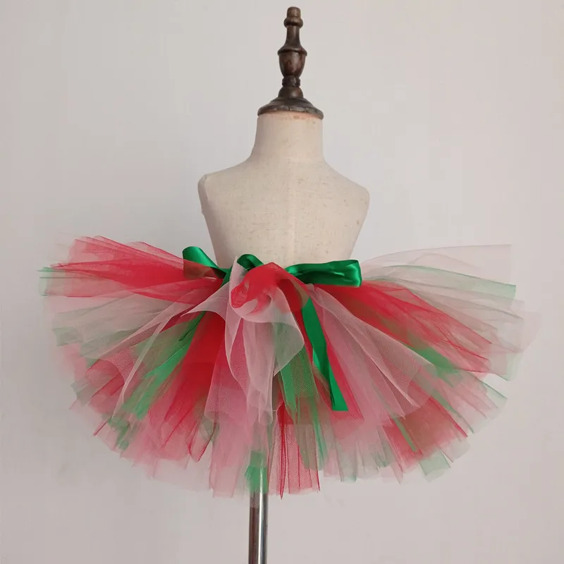 Fluffy Tutu Skirt Girls Baby Birthday Party Skirt  Watermelon strawberry Costume Handmake Ballet Dance Skirt Christmas Tutu