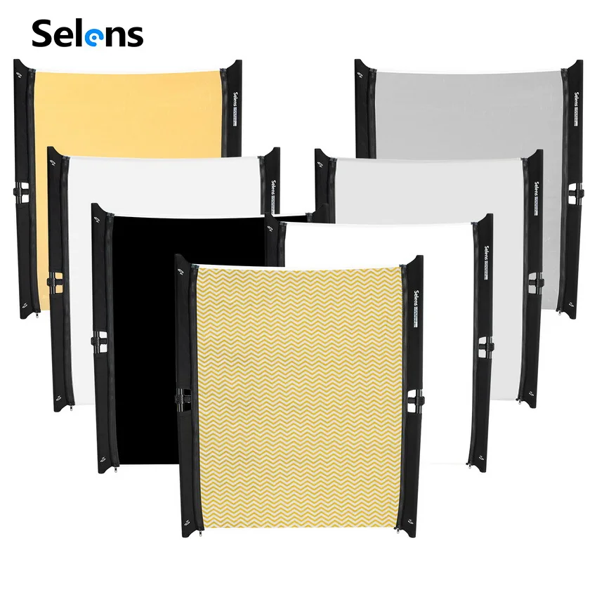 

Selens 7 In 1 80*94cm Reflector Collapsible Photography Light Reflective Screen For Photography Studio Photo With Bag