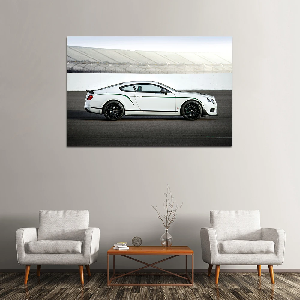 Bentley Continental GT3 R Supercar Photo Decorative Posters and Prints Canvas Painting Wall Art Picture For Living Room