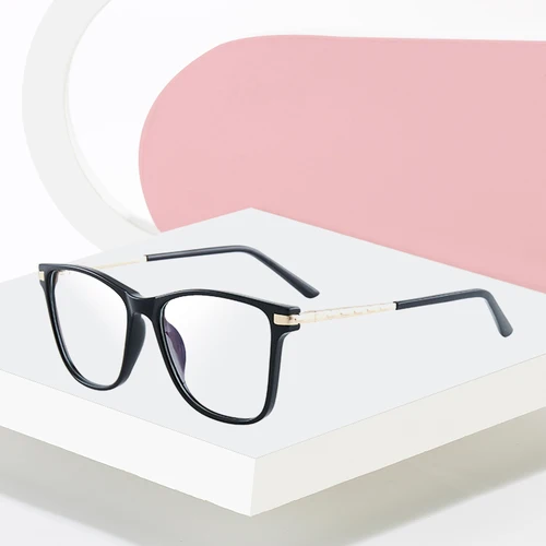 Imagen 2 del producto Gafas para mujer con montura completa TR90, gafas Retro de marca, lentes antiluz azul, gafas para miopía