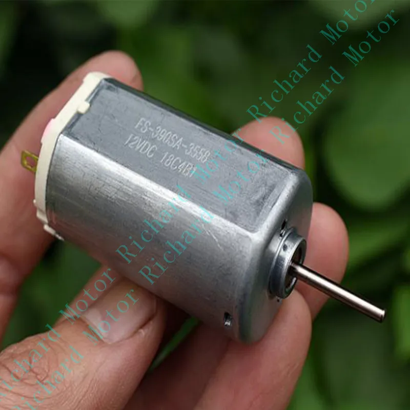 2 peças 390sa-3558 motor de alta velocidade 15200rpm dc 12v 0,4a grande potência ímã forte para auto peças de reposição de carro tipo plano
