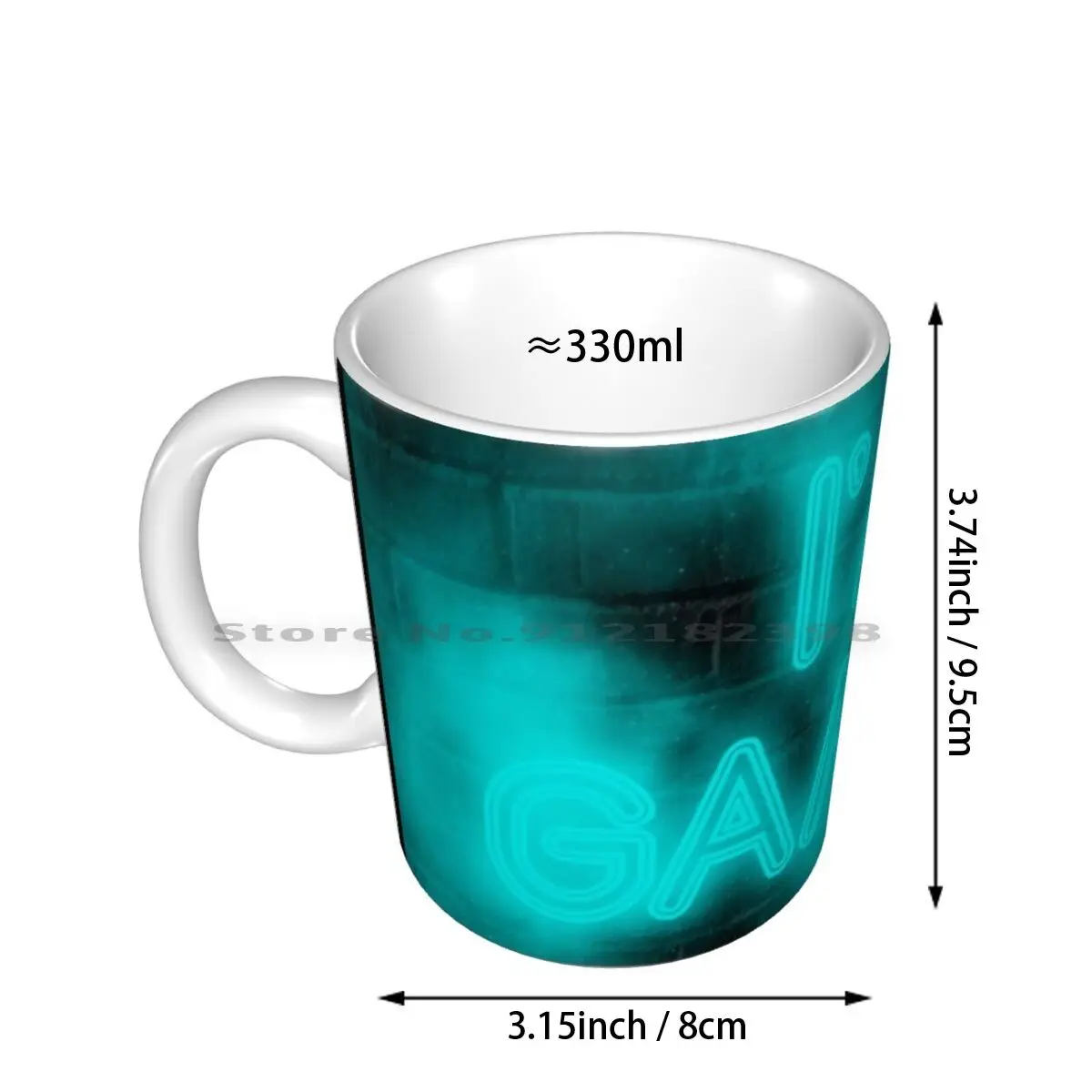 I`m Gamer Ceramic Mugs Coffee Cups Milk Tea Mug Im Gamer Gamer Gaming Player Playing I Am Gamer Videogames Graffiti Neon Light