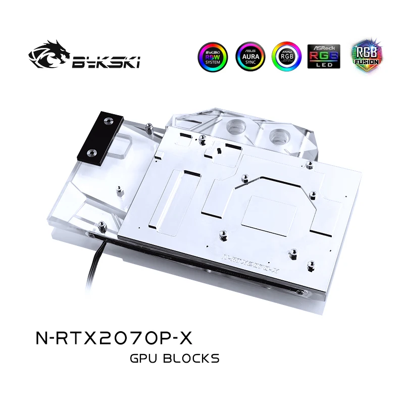 Imagem -03 - Bykski-gpu Water Cooling Block para Fundadores Rtx 2070 N-rtx2070-x