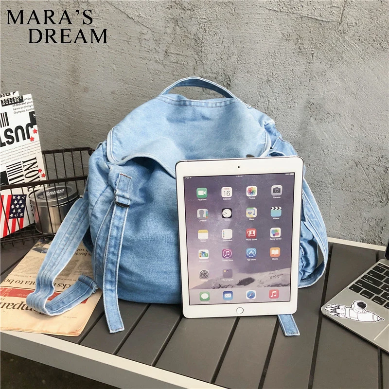 Mara\' Dream Women Denim Blue Shoulder Bag New Design Brand Female Canvas Jeans Tote Handbags Large Vintage Crossbody Travel Bags