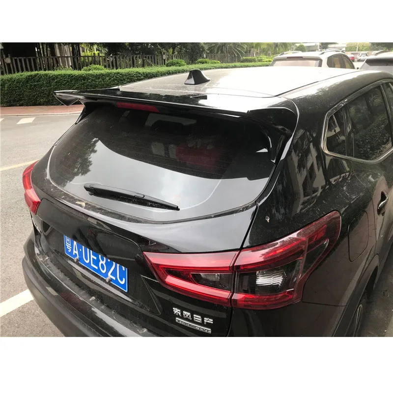 For Universal Nissan Qashqai Roof Spoiler WING ABS Material Car Window Rear Lip Black Tail Fin Refit Accessories 2008-2021