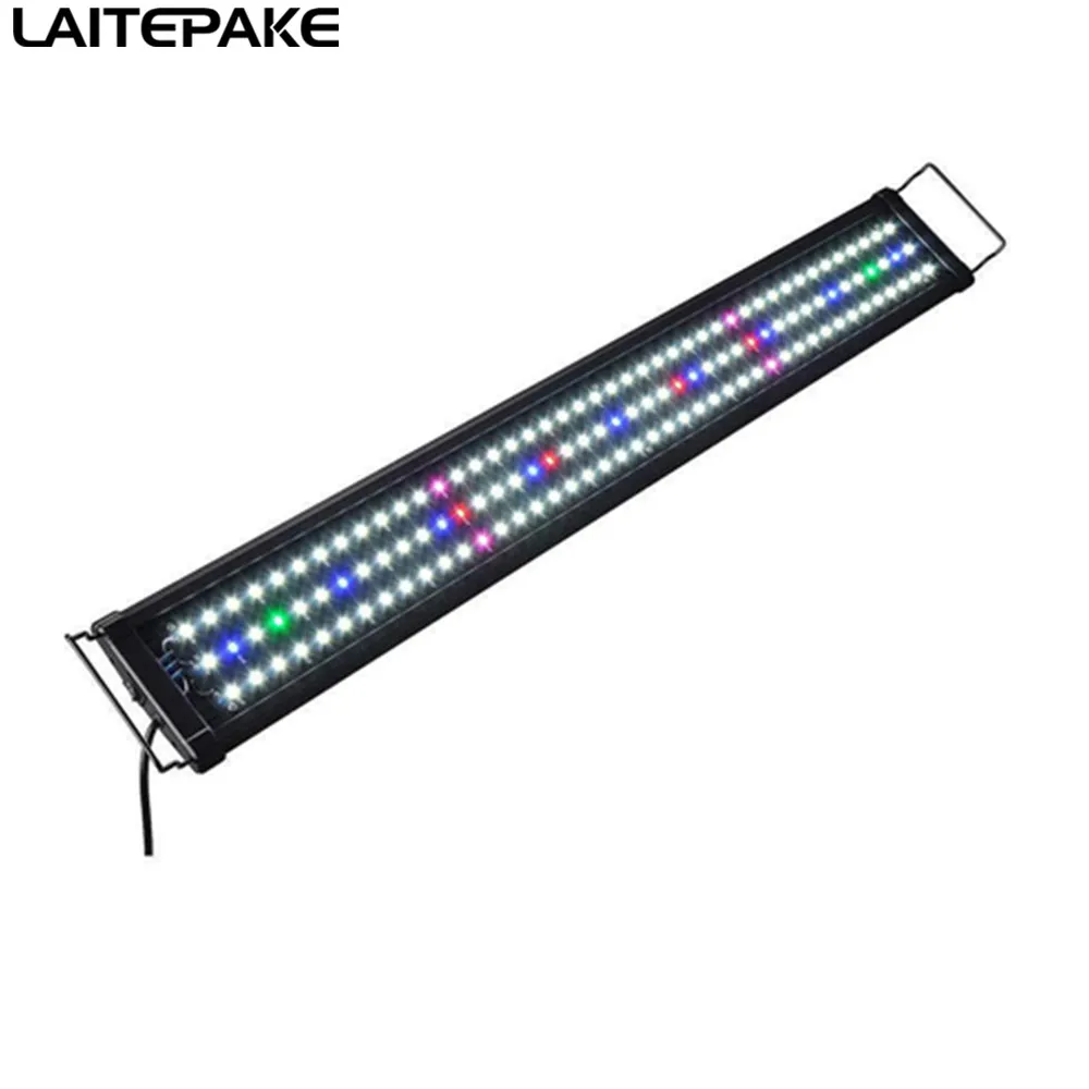 Super cienki 30-120cm oświetlenie LED do akwarium rośliny oświetleniowe oświetlenie do uprawy roślina wodna oświetlenie wodoodporna lampa przypinana do akwarium