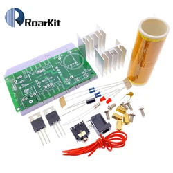 Tesla Coil DIY Electronic Kit Parts Production Magic Props 15W MINI Music Loudspeaker Production 3.5mm Socket DC 15-24V 2A