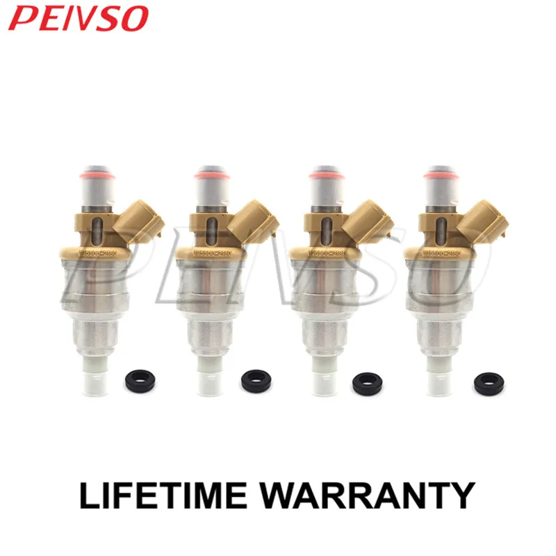 

PEIVSO 4pcs 195500-2180 F0CZ9F593A BP06-13-250 822-12103 Fuel Injector For FORD&MAZDA ESCORT 323 MX-5 PROTEGE 1.8L L4 1955002180