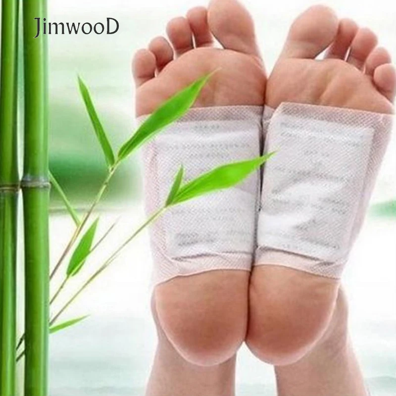 Jimwood (5pairs Patches+10pcs Adhesives) Detox Mask Foot Patches Pads Body Toxins Feet Slimming Cleansing HerbalAdhesive