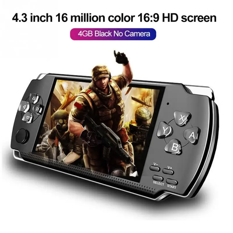 X6 handheld game hd multi-function 4.3-inch big screen console supports MP4 camera TV multimedia game console 10,000 games