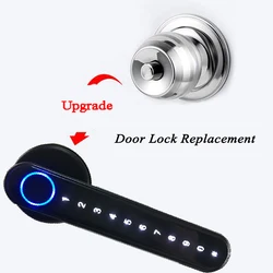 Fingerprint Indoor Lock Smart Handle Lock Digital Door Lock Gateway TTLOCK Google Home Voice control Normally Open Dynamic code