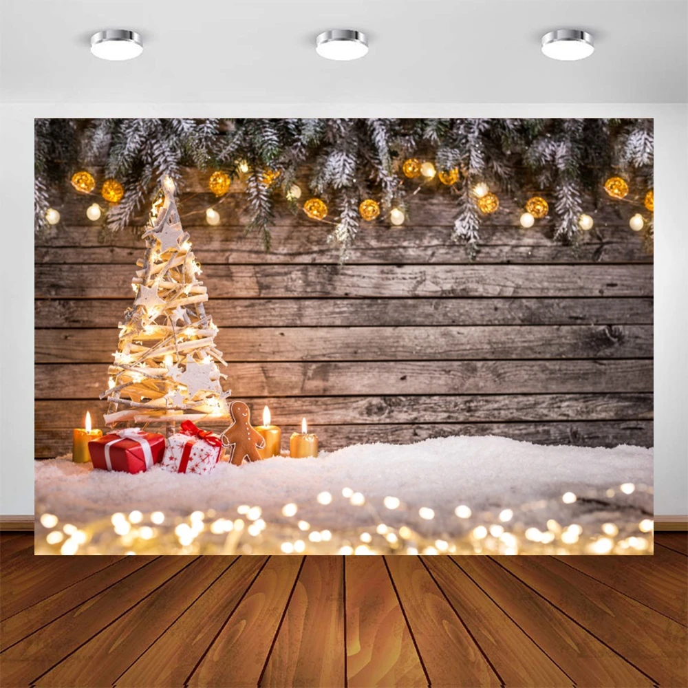 

Yeele Christmas Backdrop Photography Gift Snowfield Board Light Spot Background Baby Birthday Photocall Photo Studio Photophone