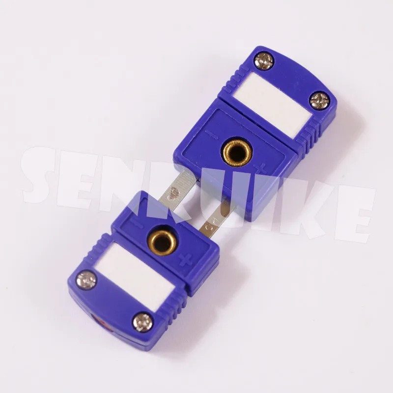 20PC Miniature E Type thermocouple Connector Male and Femal purple Color Flat Pin thermocouple plug