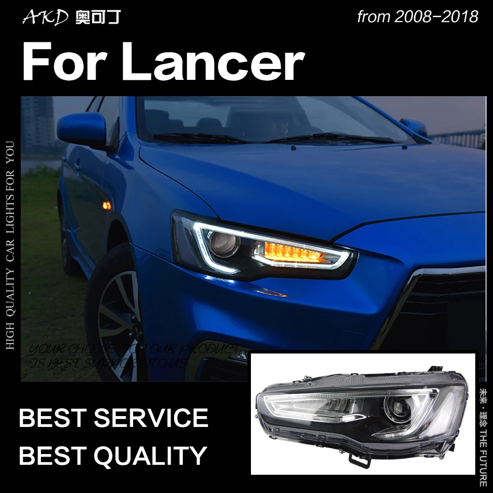 

AKD Car Styling for Mitsubishi Lancer Headlight 2008-2019 Lancer EX LED Headlight LED DRL Hid Xenon Head Lamp Auto Accessories