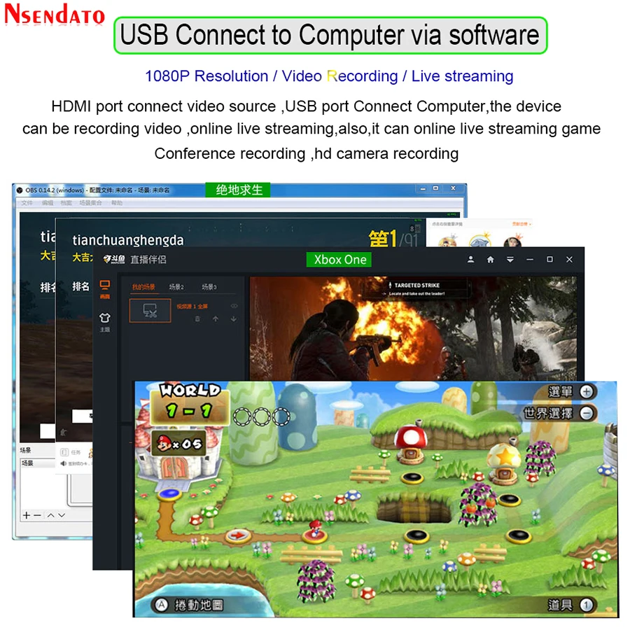 Boîtier d'enregistrement et diffusion en Streaming en direct, 4K, 1080P, HDMI vers USB 2.0, carte d'acquisition vidéo, pour téléphone, PC, Youtube, OBS, DVD