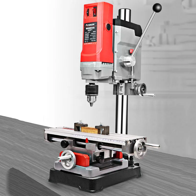 

Bench Drill Small 220V Multi-Function Workbench Drilling Machine Drilling Machine Miniature Variable Speed Table Swivel Bracket