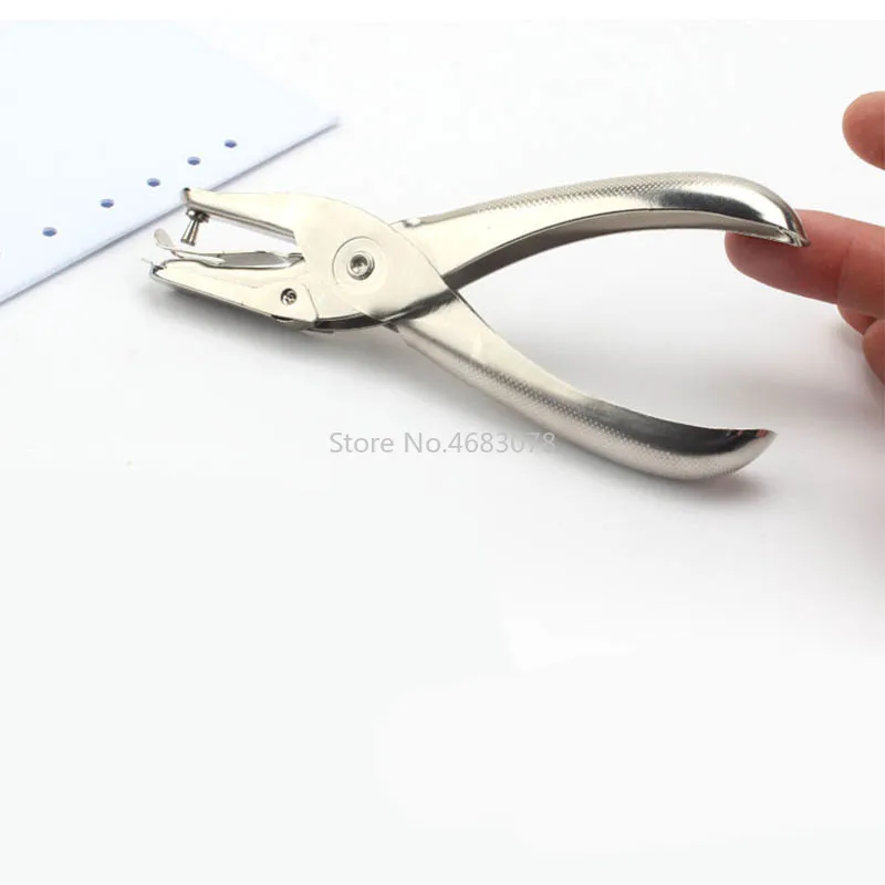 1Pcs Metal Hand-held Punch Diameter 3mm Business card Tag paper punch Pliers punch