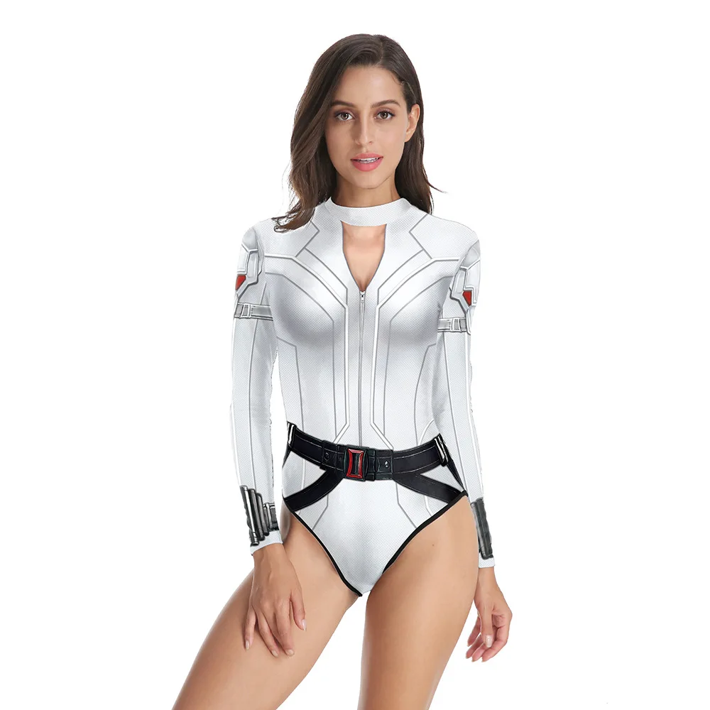 FCCEXIO The Hero Gun Equipment Movie Pattern 3D Print Sexy Bodysuits Women  Long Sleeve Cosplay New Jumpsuit