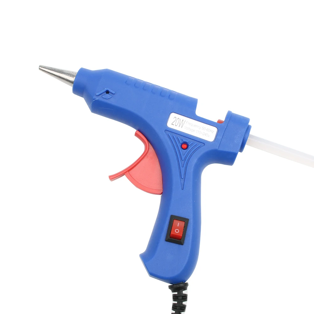 20W EU/US Mini pistola per colla a caldo Hot Melt strumento termico per pistola adesiva in Silicone termoelettrico fai-da-te