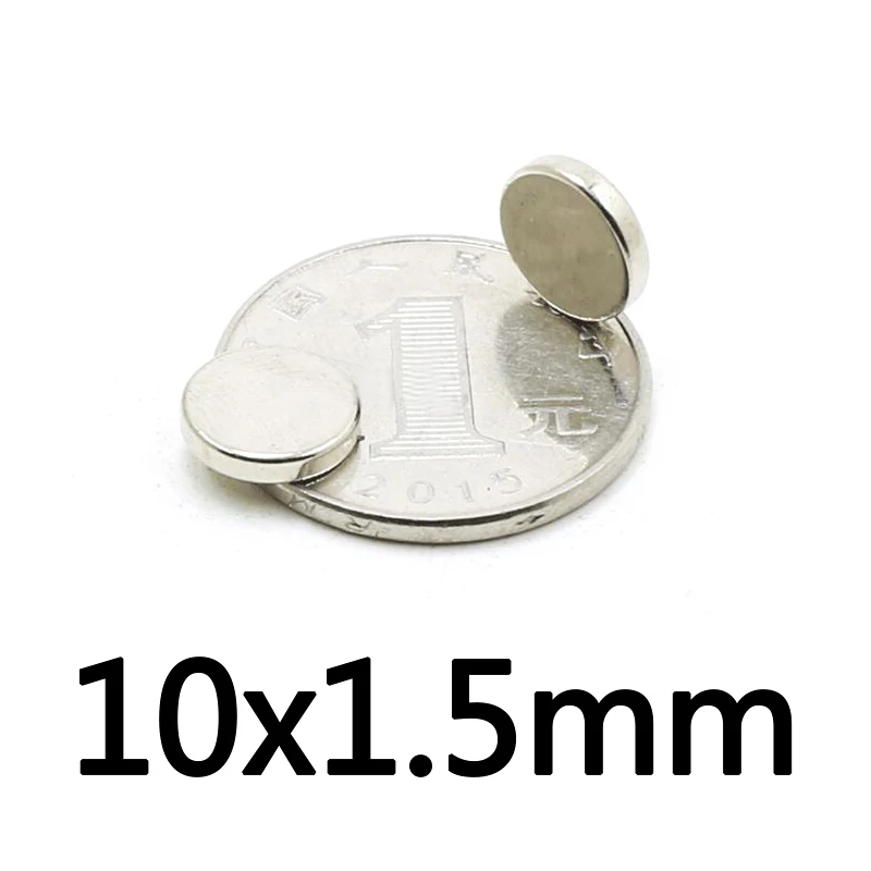 20/50/100PCS 10x1.5 Rare Earth Magnets Diameter 10x1.5mm Small Round Magnets 10mmx1.5mm Permanent Neodymium Magnets 10*1.5