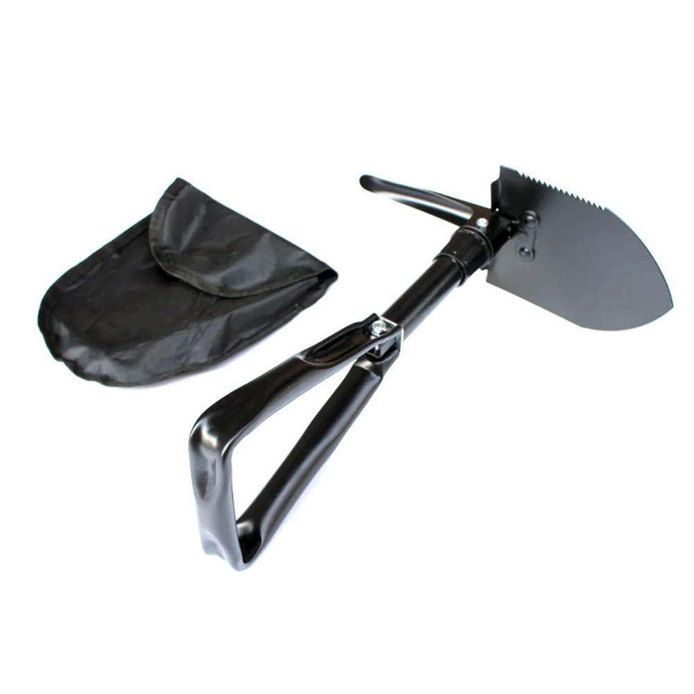 Folding Shovel Portable  Multifunction Stainless Steel Survival Spade Trowel Camping Outdoor Cleaning Tool  2 Kinds