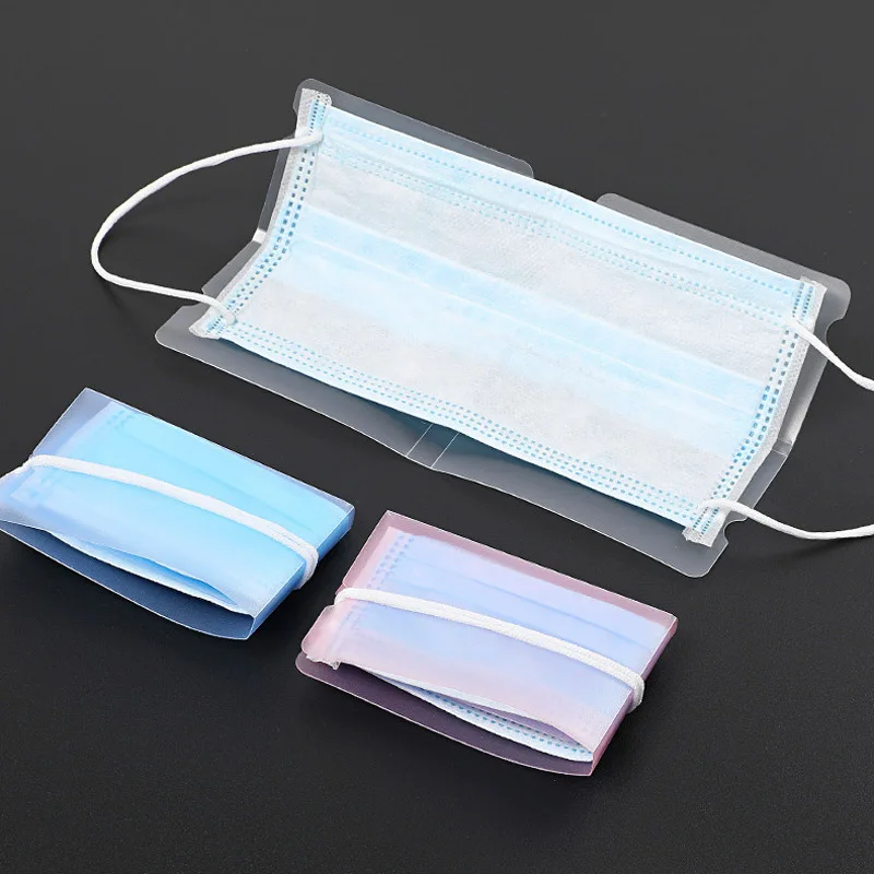 Dustproof Mask Folder Container Foldable Face Mask Storage Folder Clip Disposable Mask Storage Box Organizer Face Mask Case