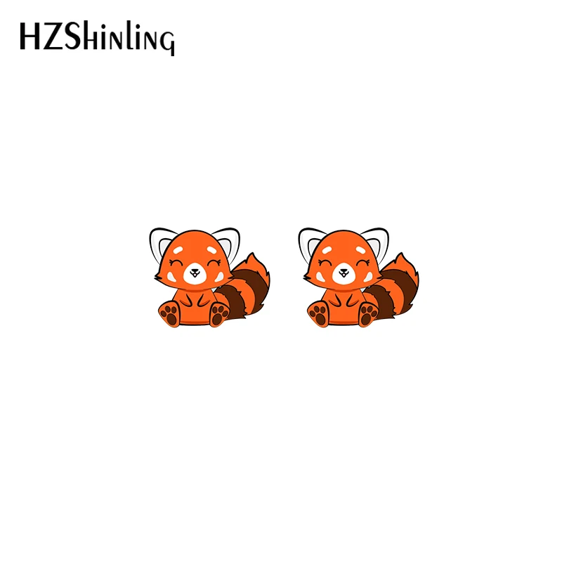 Red panda Acrylic Stud Earrings Resin Epoxy Fashion Jewelry