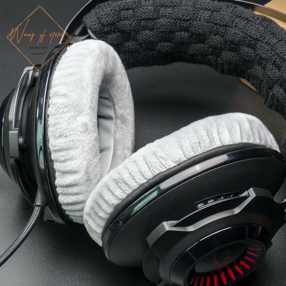 السلس القطيفة الأذن وسادة وسادة من اسفنج الفوم ل كينغستون HyperX سحابة مسدس S سماعة سماعة جزء المخملية وسادات الأذن غطاء رغوة