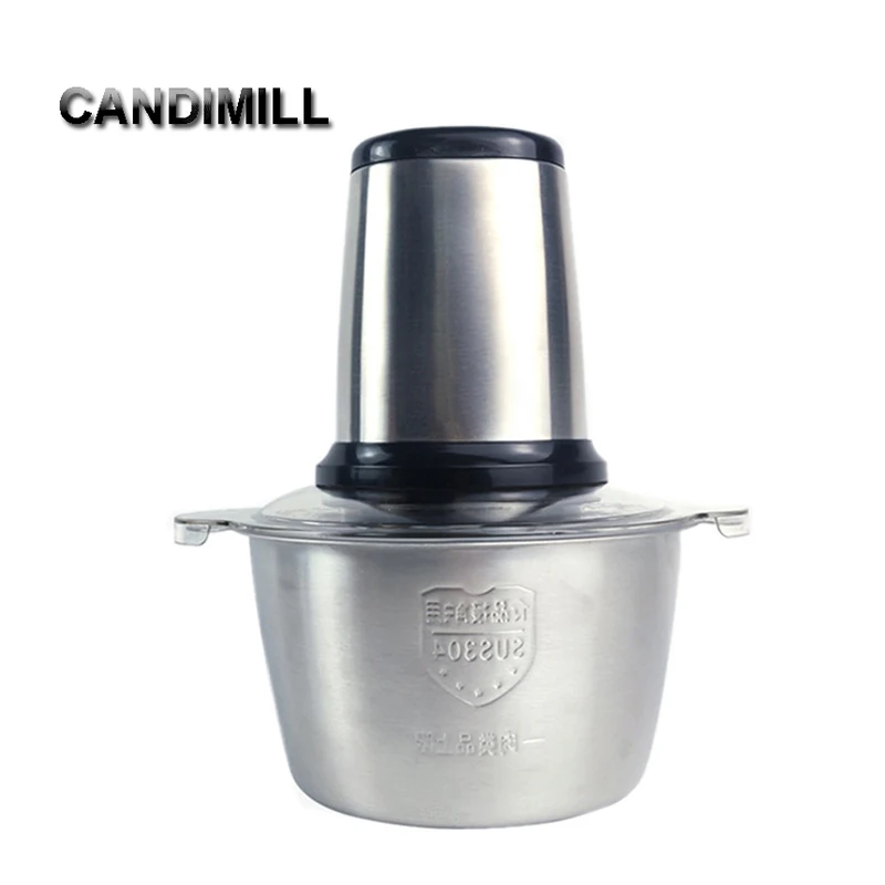 

CANDIMILL 2 Speeds 2L Capacity Meat Grinder Food Chopper Electric Mincer Household Garlic Vegetable Processor Slicer