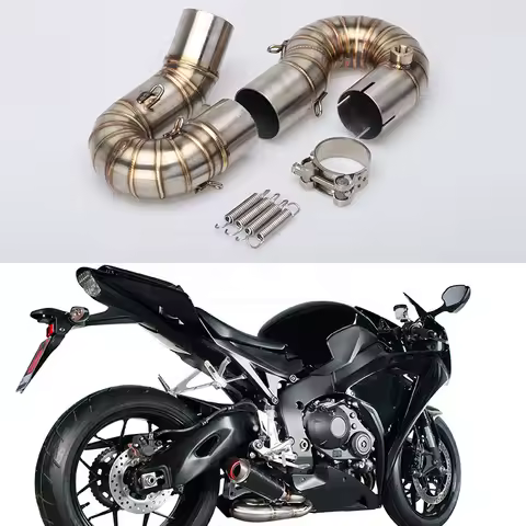 For Honda CBR1000RR 2008 to 2016 CBR1000 RR Slip-on Motorcycle Exhaust Muffler Middle Link Pipe