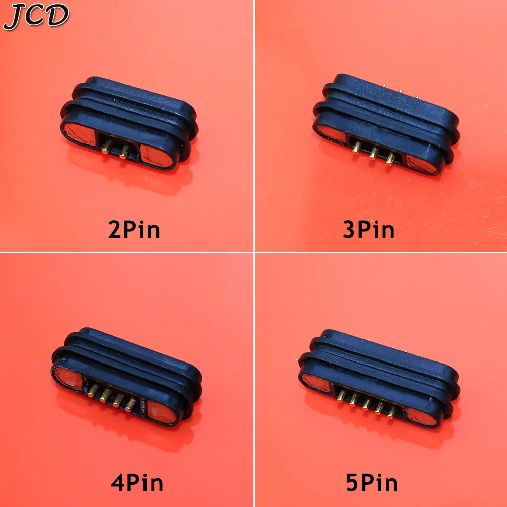 JCD 1 Pair Magnetic Connector 2 3 4 5 6 Pole Pogopin Male Female 2.2 MM Grid THT 3A Spring Loaded Pogo Pin Waterproof Pad