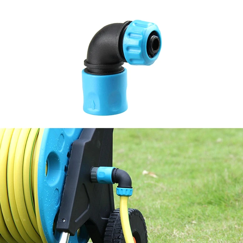 

1pc 1/2" (12.5mm) ABS Garden Water Connector Soft Water Pipe Elbow Faucet Joint Garden Hose Reel Cart Quick Connectors