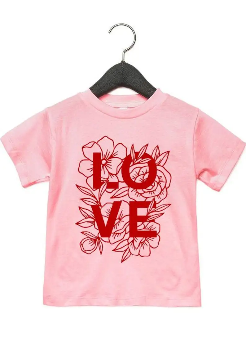 LOVE Roses Rose Love Valentine's Day Retro Tshirt Funny Graphic O Neck Women Tshirts Cotton Casual Female Clothing Short Sleeve