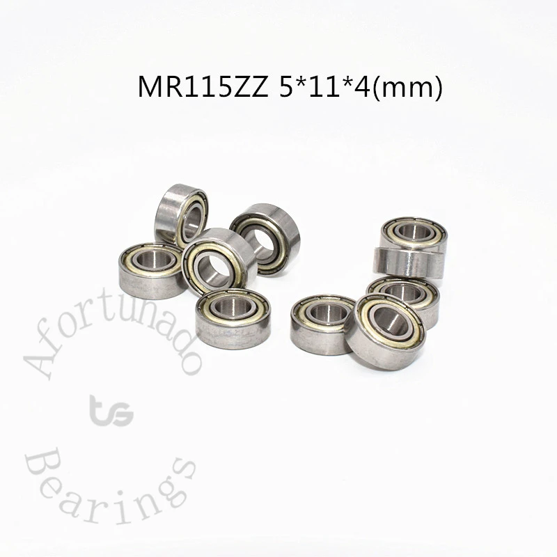 MR115ZZ 5*11*4(mm)  Bearing 10pcs  free shipping chrome steel Metal Sealed High speed Mechanical equipment parts