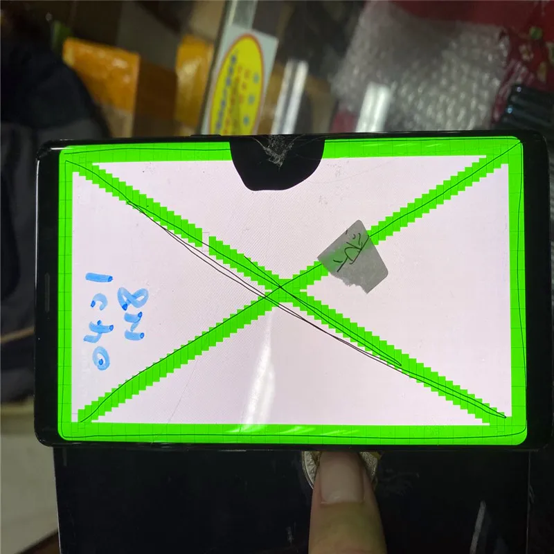 Practice LCD screen for samsung S8 to N10 plus black dot lcd touch working glass broken practicing repair LCD display