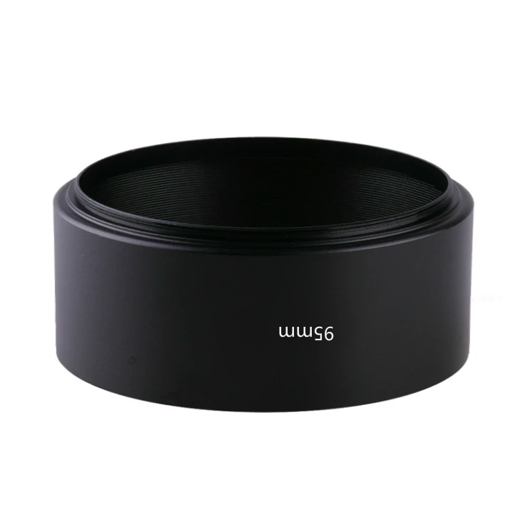 Capa de lente de câmera de metal 95mm, capa de lente teleobjetiva com parafuso para montagem em filtro de lente 95mm