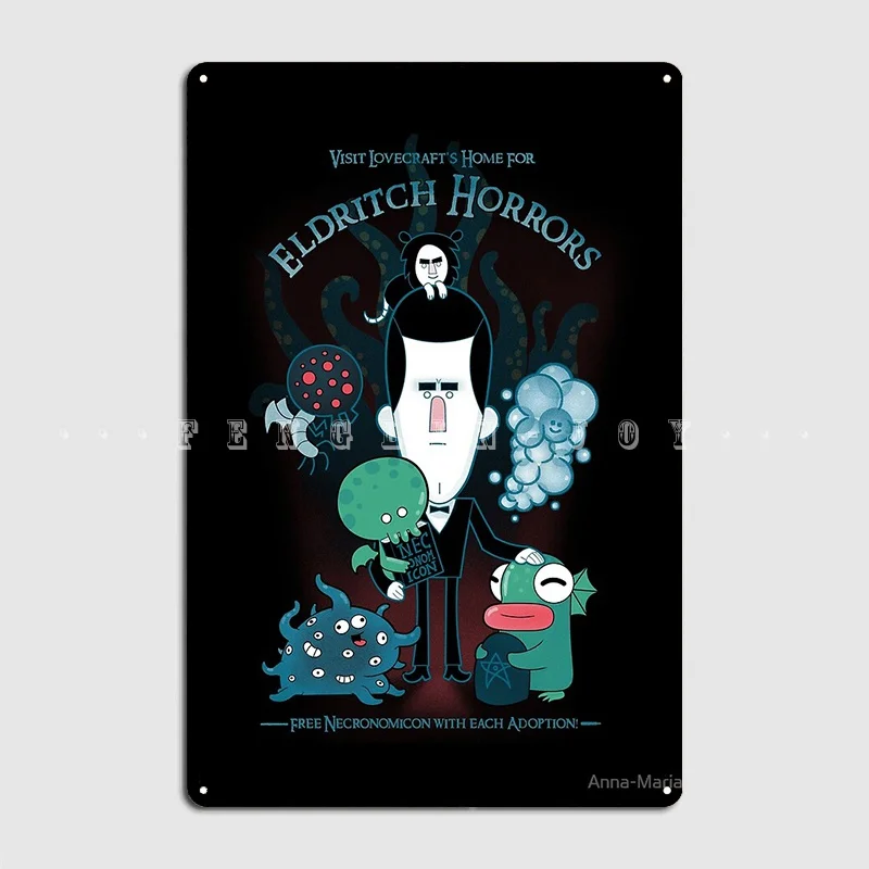 Lovecraft der Home Für Eldritch Schrecken Metall Plaque Poster Kino Wohnzimmer Kino Design Wand Dekor Zinn Zeichen Poster