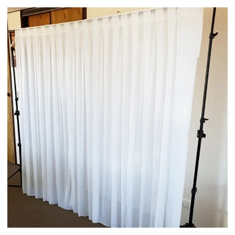 

2x2M Transparent White Ice Silk Cloth Drapes Panels Hanging Curtains Photo Backdrop Wedding Party Events DIY Decoration Textiles